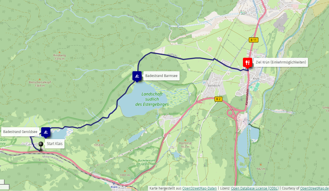 Karte Geroldsee Barmsee Krün