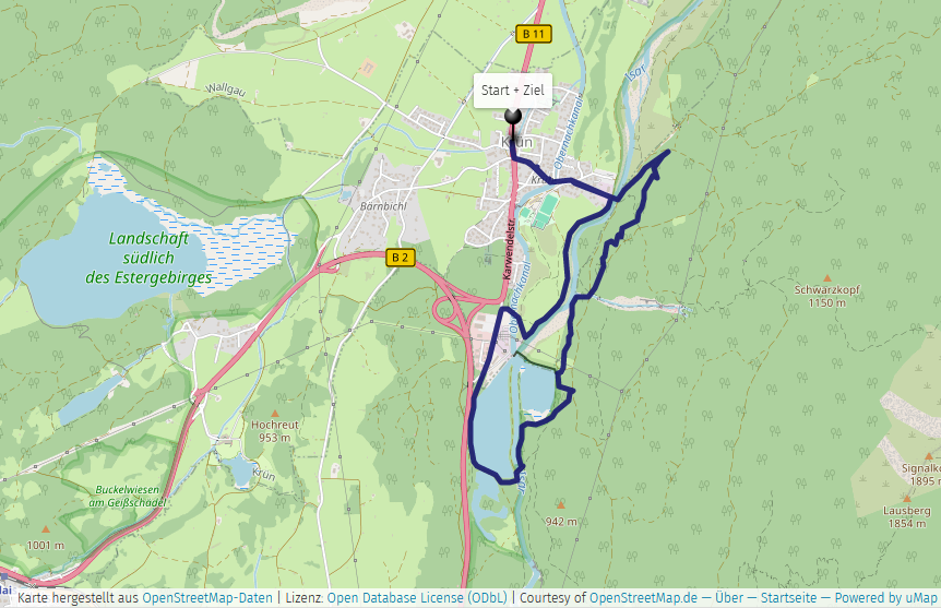 Karte Isar Natur Erlebnisweg